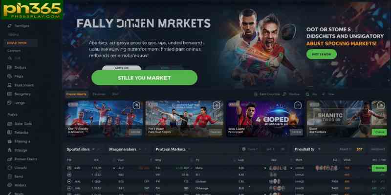 Online sportsbook interface displaying multiple betting markets for odds betting